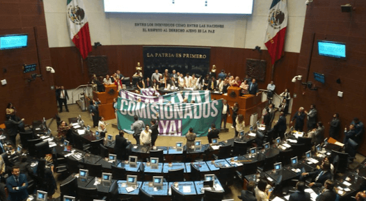 Foto del senado tomada por la oposición