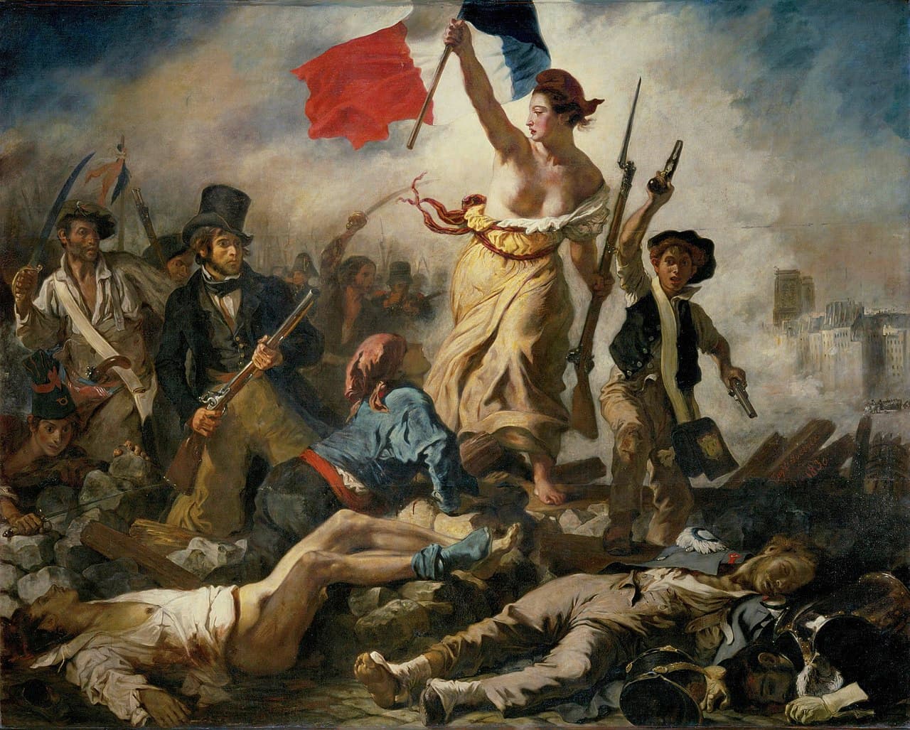 Eugène Delacroix - La libertad guiando al pueblo (1830)