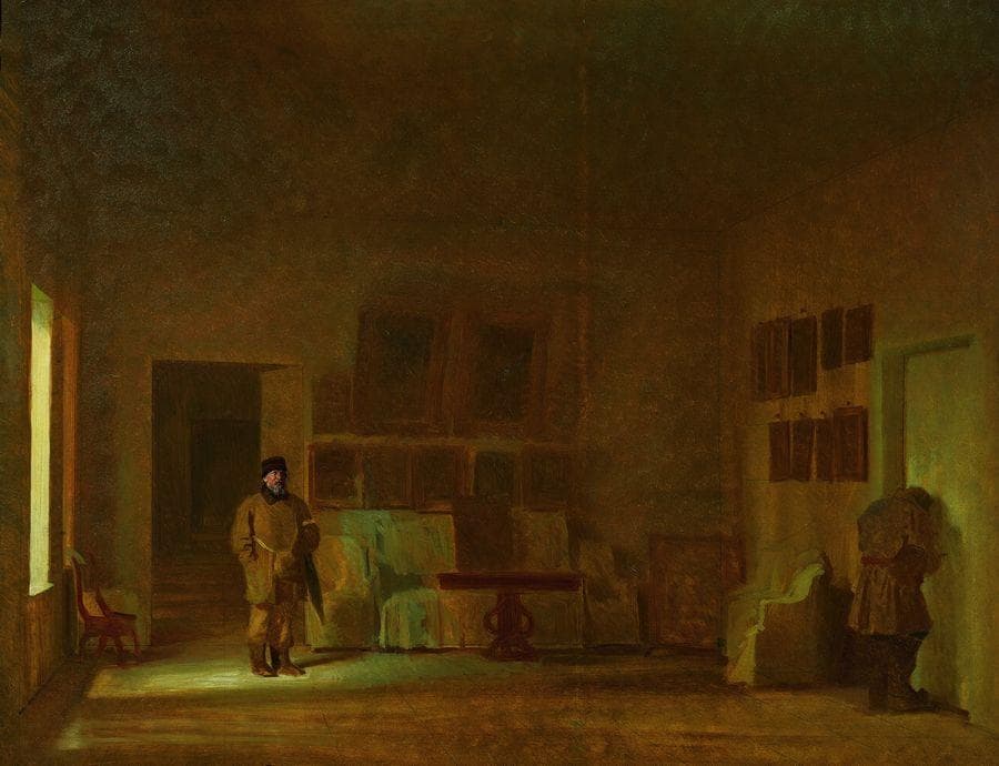 Ivan Kramskoy - Inspección de la Casa Antigua (1874)