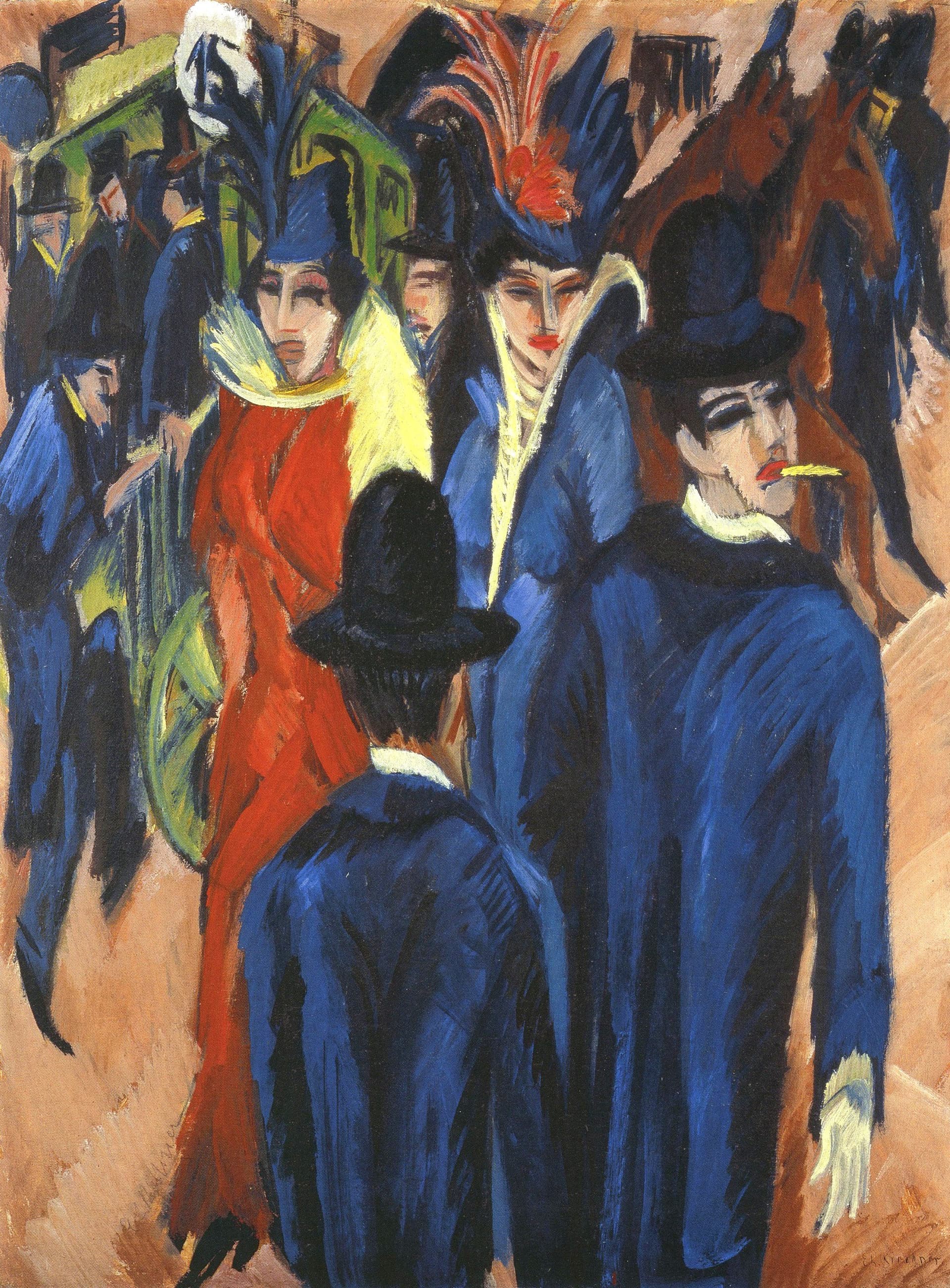 Эрнст Людвиг Кирхнер - Берлинская уличная сцена (1913)